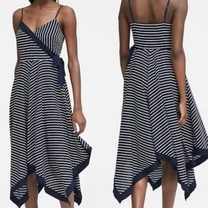 Banana Republic striped handkerchief-hem dress